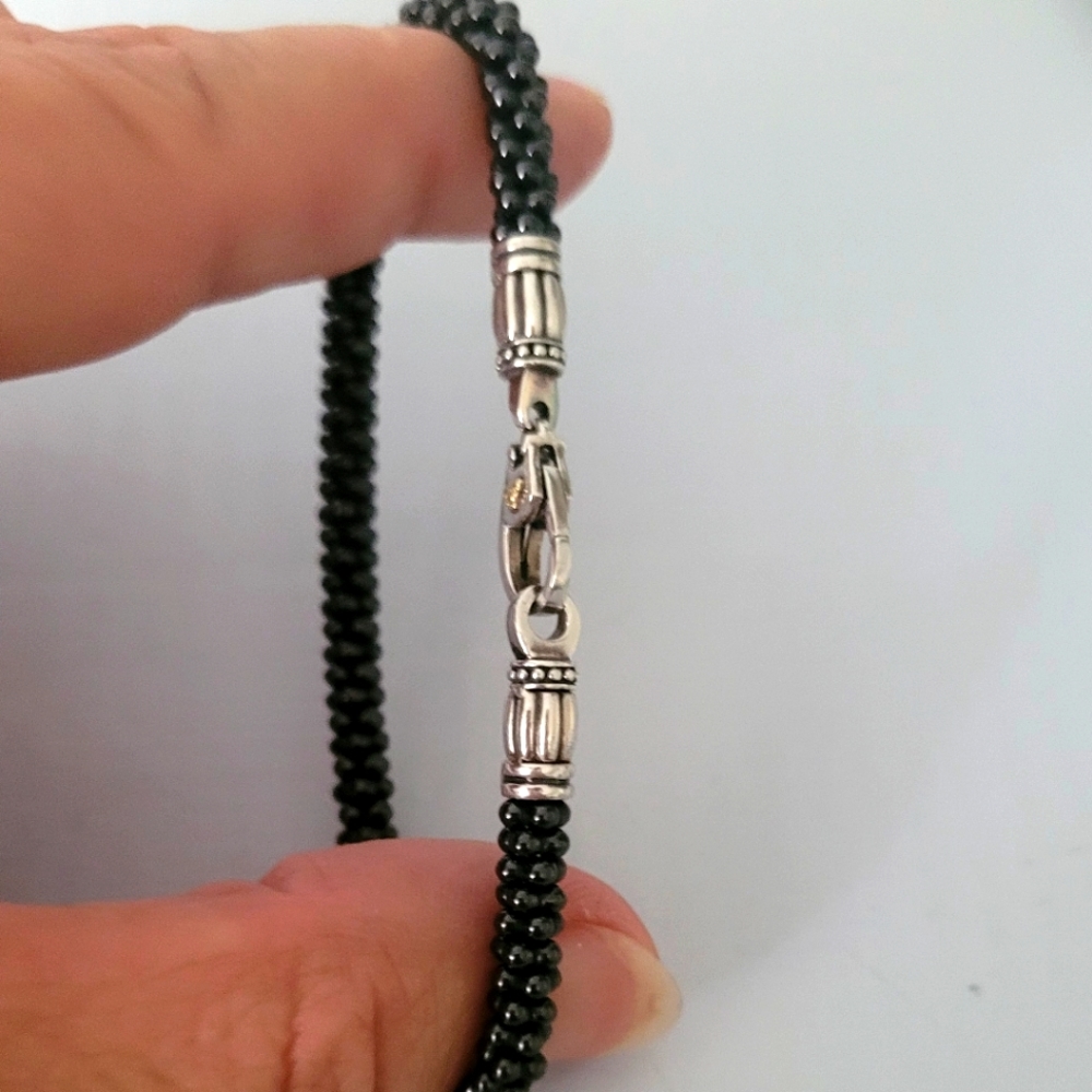 LAGOS .925 18K Black Ceramic Caviar Bracelet. Read description, please! - Picture 5 of 10